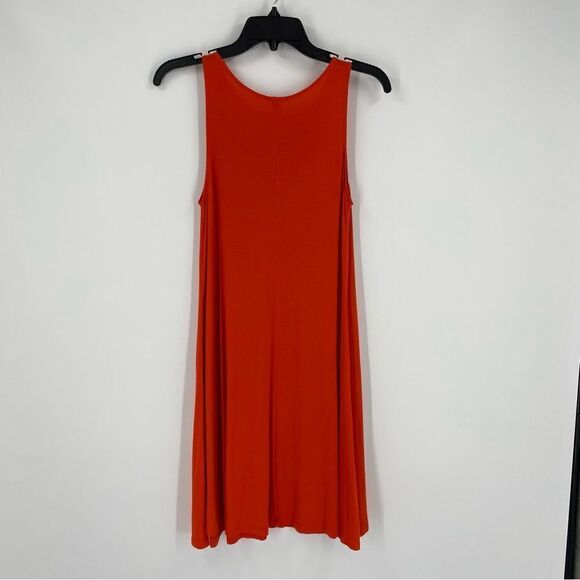 Old Navy Women’s Crew Neck Sleeveless A Line Mini Basic Summer Dress Orange S - Picture 4 of 4